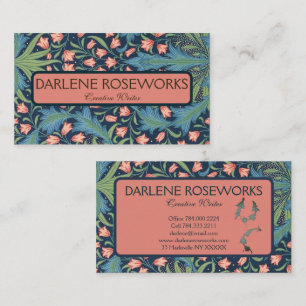 Carte De Visite William Morris Belle Lys Floral Rose