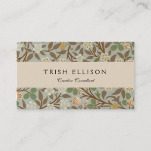 Carte De Visite William Morris Clover Fleur botanique