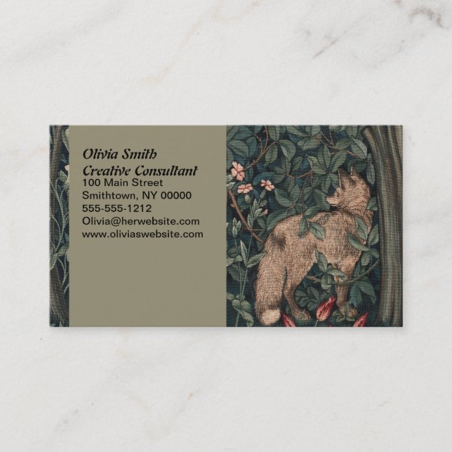 Carte De Visite William Morris Faune sauvage Fox (Devant)