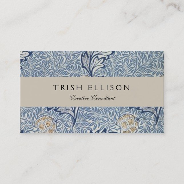 Carte De Visite William Morris Flower Floral Design (Devant)