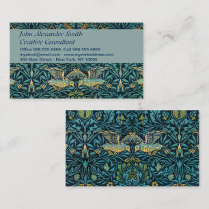 Carte De Visite William Morris Flying Birds & Floral Pattern