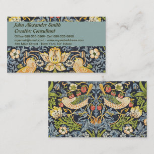 Carte De Visite William Morris - Fraise Thief Motif Floral