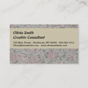 Carte De Visite William Morris Jasmine Motif de fleurs