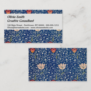 Carte De Visite William Morris Medway Floral bleu