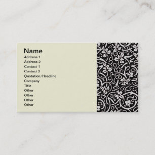 Carte De Visite William Morris Motif de la feuille de vigne