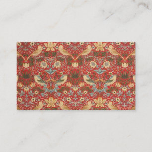 Carte De Visite William Morris Red Strawberry Thief