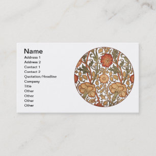 Carte De Visite William Morris Rose Flower Fond d'écran Motif