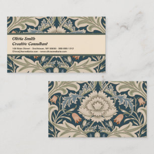 Carte De Visite William Morris Severn Floral Garden Flower Classic