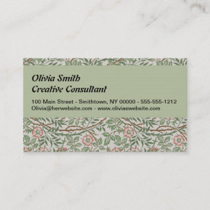 Carte De Visite William Morris Sweetbrie Floral Art Nouveau