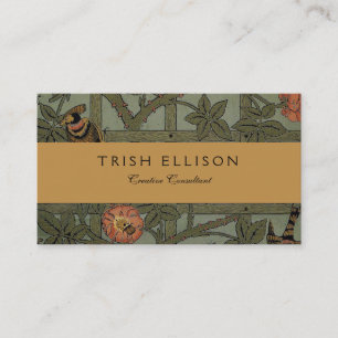 Carte De Visite William Morris Trellis Wallpaper Art