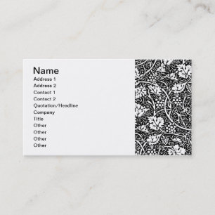 Carte De Visite William Morris Vin de raisin noir blanc