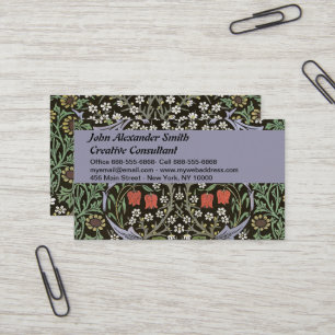 Carte De Visite William Morris - Vintage Motif Blackthorn