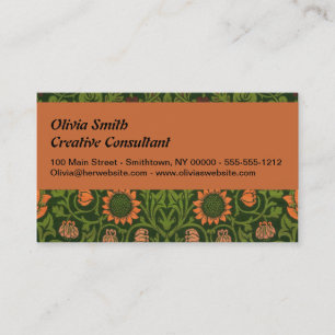 Carte De Visite William Morris Violet et Columbine Art Rug