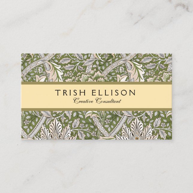 Carte De Visite William Morris Windrush fleurs florales classique (Devant)