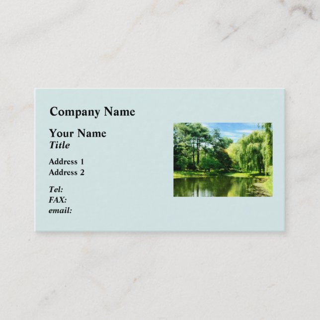 Carte De Visite Willow By the Lake (Devant)