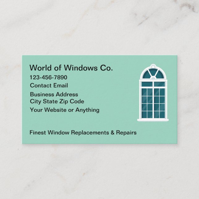 Carte De Visite Window Distributor Sales And Service (Devant)