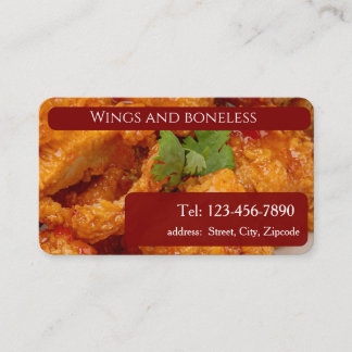 Carte De Visite  Wing and boneless , editable 