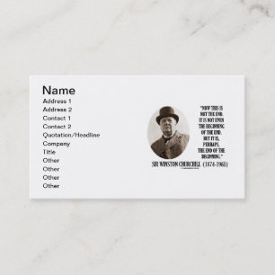 Carte De Visite Winston Churchill pas la fin d'extrémité du début