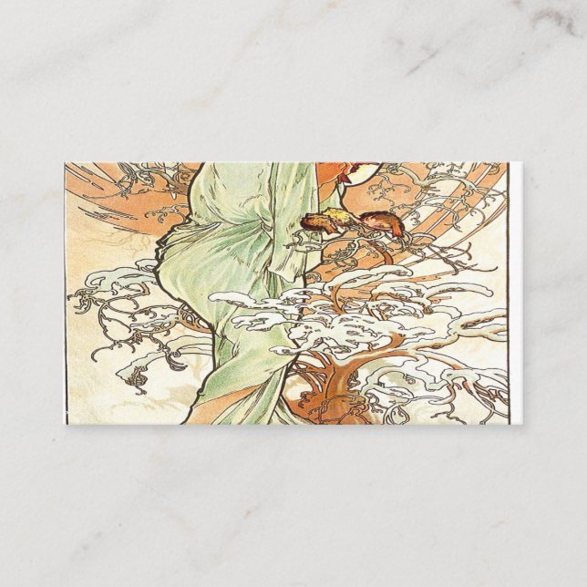 Carte De Visite Winter Alphonse Mucha (Devant)