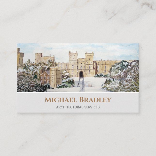 Carte De Visite Winter at Windsor Castle (Devant)