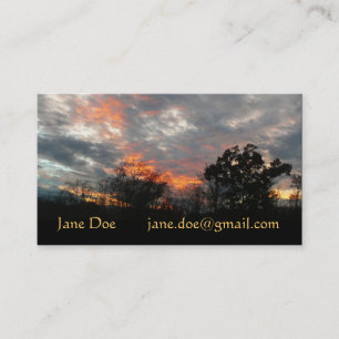 Carte De Visite Winter Sunset Nature Paysage Photographie