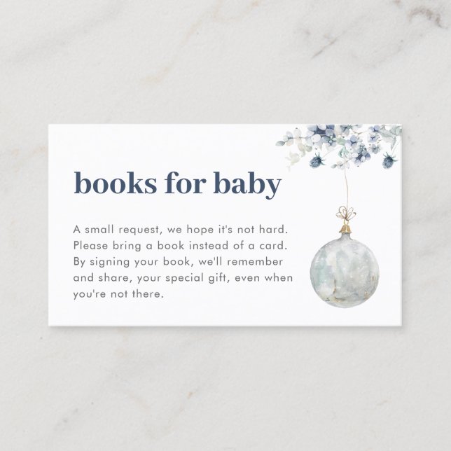 Carte De Visite Winter Wonderland Livres pour Baby Insert Card (Devant)