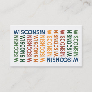 Carte De Visite Wisconsin couleur mignonne