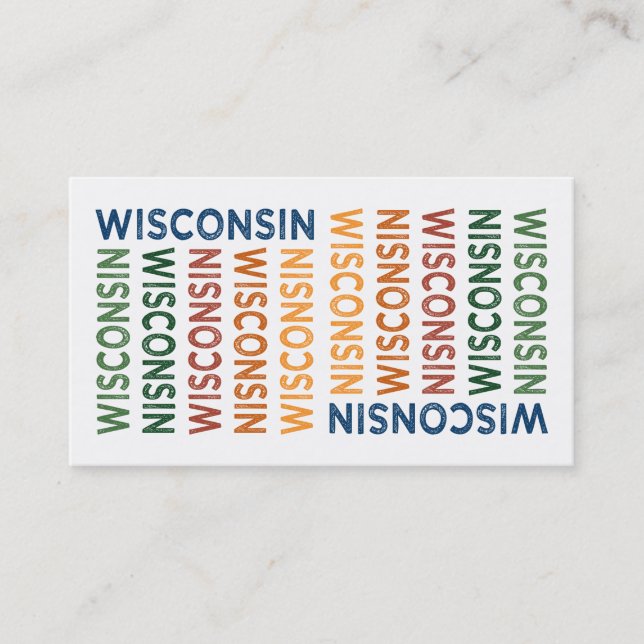 Carte De Visite Wisconsin couleur mignonne (Devant)