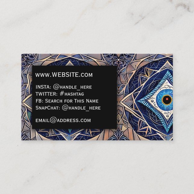 Carte De Visite Witchcraft Magic Mystic Professional (Devant)