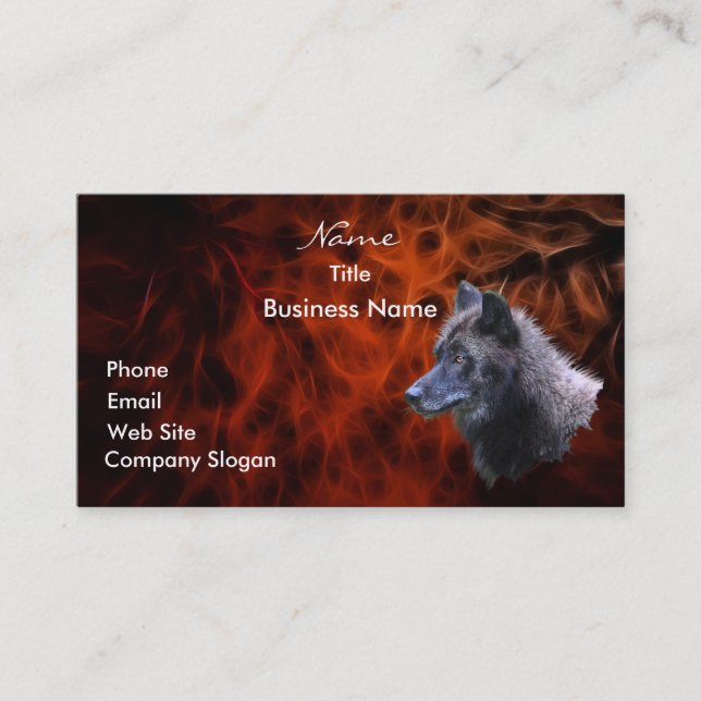 Carte de visite WOLF HEAD ou carte de profil (Devant)