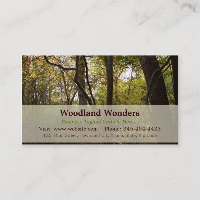Carte de visite Woodland (Devant)