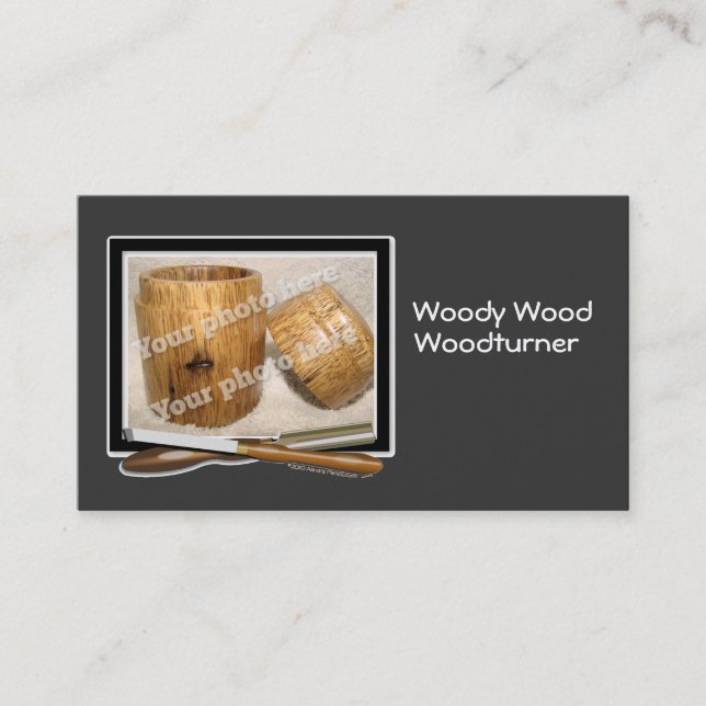 Carte De Visite Woodturner usine le modèle fait sur commande de (Devant)