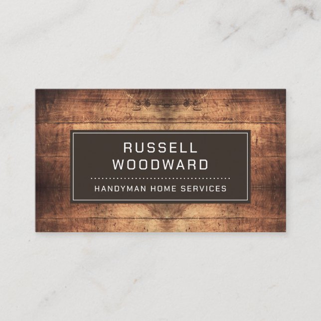 Carte De Visite Woodworker Carpenter Handyman Outils Du Commerce (Devant)