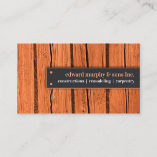 Carte De Visite Woodworking Contractor Business Card Template
