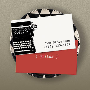Carte De Visite Writer Vintage Typewriter Business Card