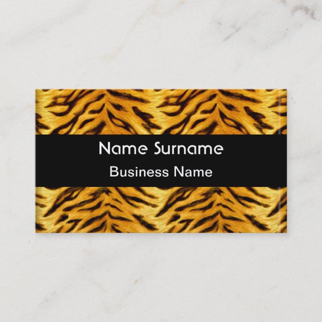 Carte De Visite Yellow Black Tiger look (Devant)