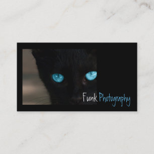 Carte De Visite Yeux bleus de chat noir de BLCBE