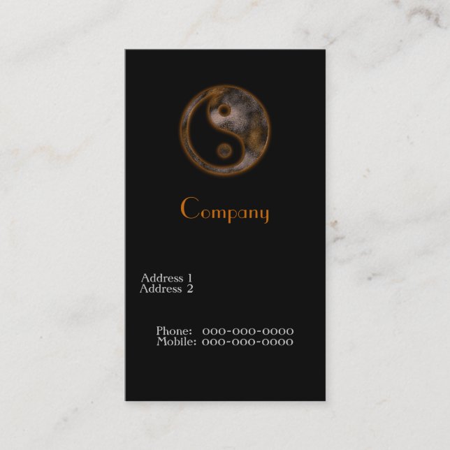 Carte De Visite Yin Yang (Devant)