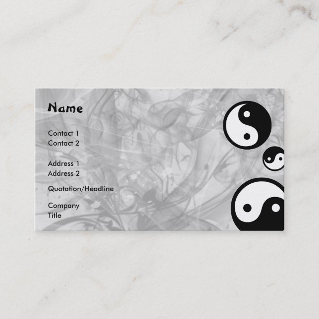 Carte De Visite Yin Yang (Devant)