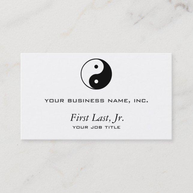 Carte De Visite Yin Yang (Devant)