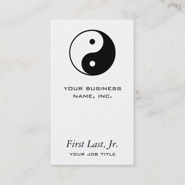 Carte De Visite Yin Yang (Devant)