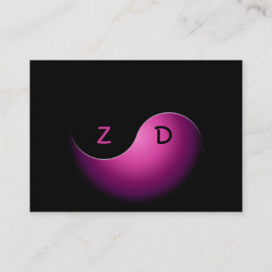 Carte De Visite yin yang business - rose
