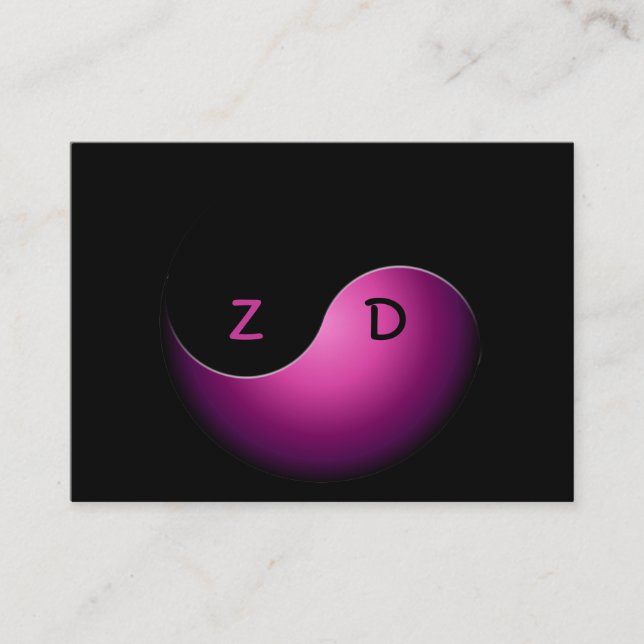 Carte De Visite yin yang business - rose (Devant)