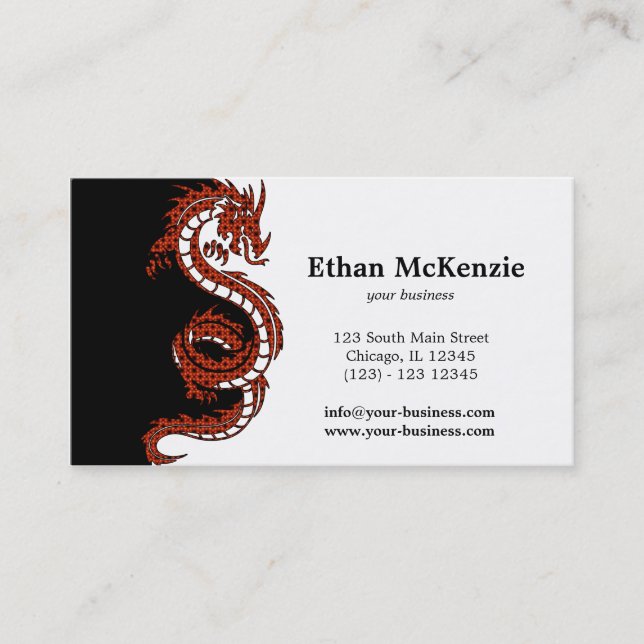 Carte De Visite Yin Yang Dragon (Devant)