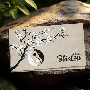 Carte De Visite Yin Yang Hands Sakura Tree Branbranche
