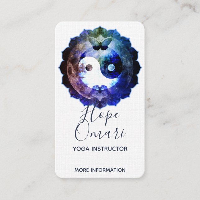 Carte De Visite Yin Yang Mystique, Holistique Spirituelle (Devant)