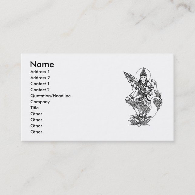 Carte De Visite yoga300-25g2, nom, adresse 1, adresse 2, Conta… (Devant)