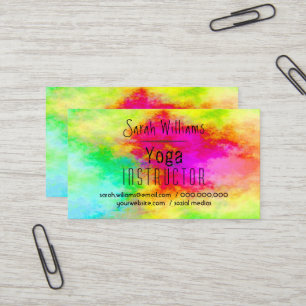 Carte De Visite Yoga aquarelle moderne
