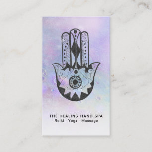 Carte De Visite *~* Yoga - Cratères de Moon Hamsa Main de Fatima