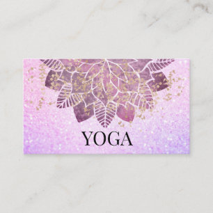 Carte De Visite Yoga de chant religieux de parties scintillantes